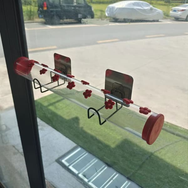 40 cm Vindues Kolibri Foderautomat Transparent Kolibri Vand Drikke Foder Rør