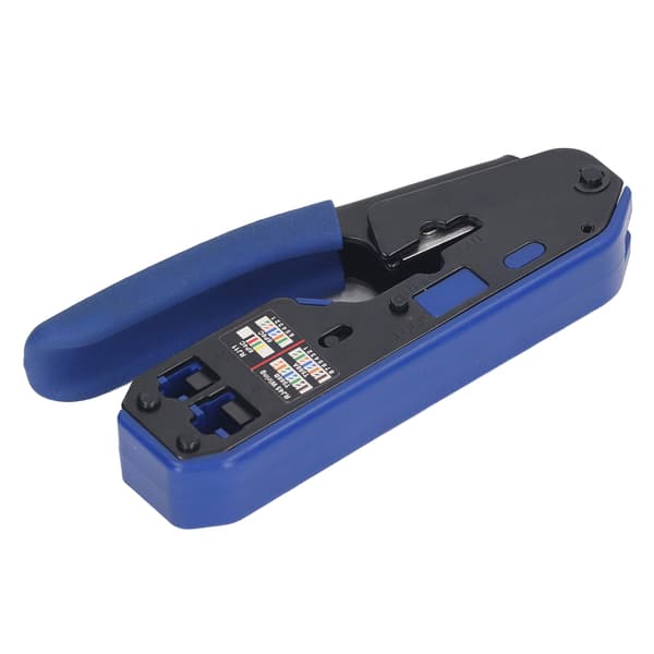 RJ45 Crimping Tool Kit Netværkskabel Ethernet Jack Pass Through Crimper til Cat5e Cat6 Cat6a Stik