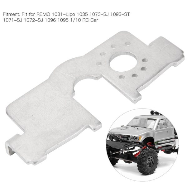 Metall RC Motor Fixering Monteringsplatta Byte Tillbehör Passar för REMO 1/10 RC Car A4038