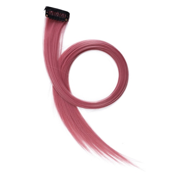 21,7 tommers farget hår extensions rett høydepunkter klips hår extensions for cosplay fest rosa
