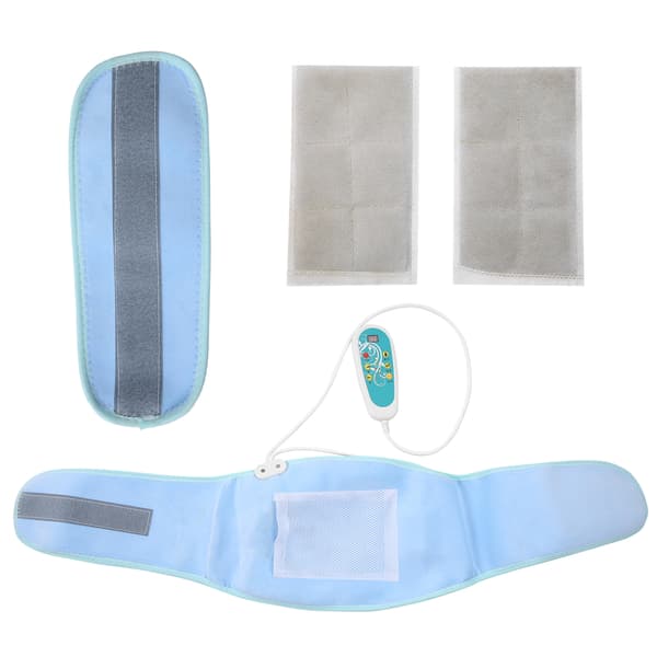 Elektrisk midjevarmebelte Moxibustion Vibrerende Mage Massasje Midjebelte 100‑240V EU-plugg 100‑240V