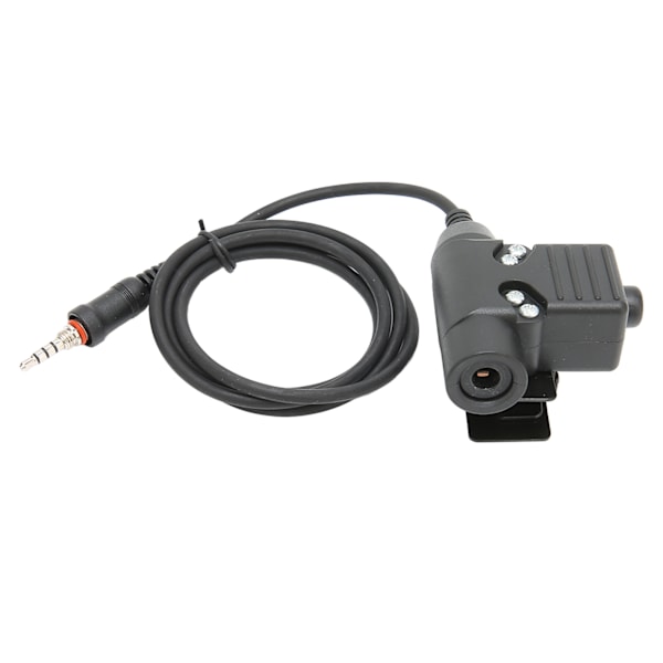 Hjelm Headset Justerbar Motorsykkel Enkelt Øretelefon med U94 PTT for Yaesu Vertex VX‑6R VX‑7RBlack