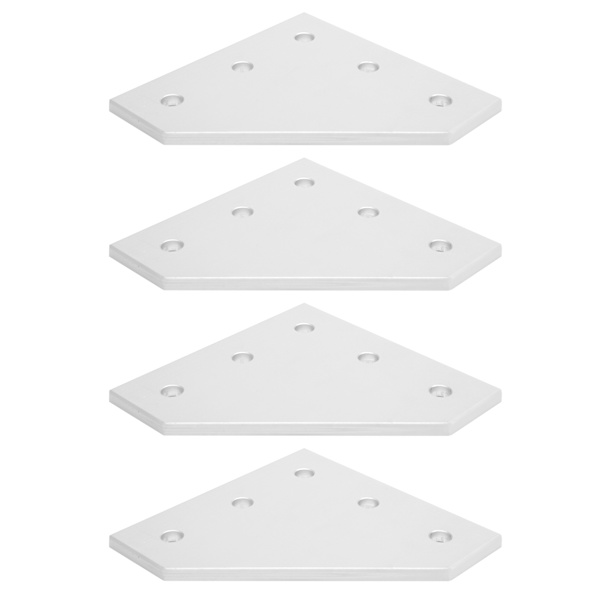 4 st skarvplåt utvändigt 5-håls aluminiumanslutningsförstärkning rät vinkelanslutning 4040L form