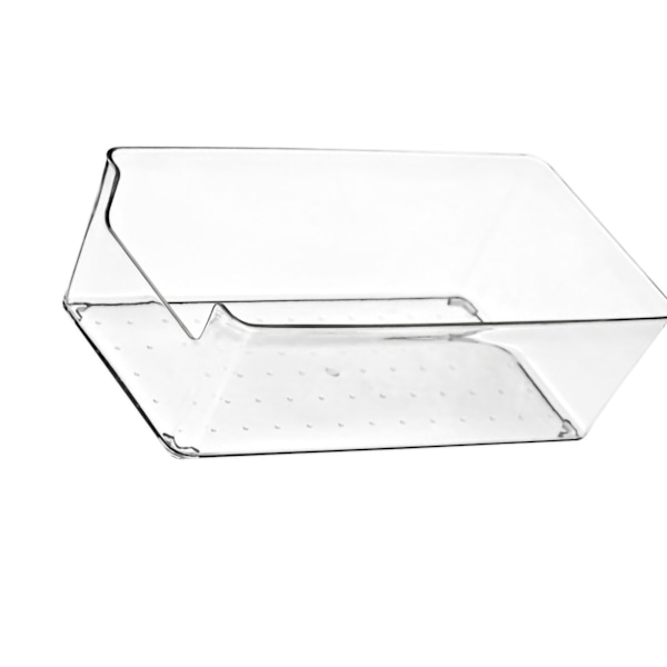 Låda Förvaringsbrickor Slitstark Transparent plast Låda Förvaringslåda för kök Liten rektangellåda
