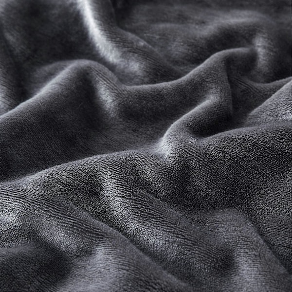 Sherpa Fleece Filt Sängöverkast Filtar För Soffor Mjuk Fluffig Tjock Filt Vändbar Mikrofiberpläd (Grå, Dubbel (150 x 200 cm))