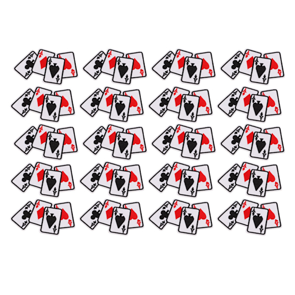 20 stk Iron On Patch Brodert Spillekort Patch Applique for Clothes Dress Hat DIY Accessories