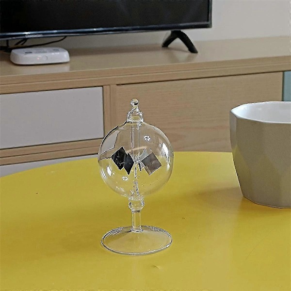 Solar Crookes Radiometer Glas Vindmölla Handgjord Leksak kompatibel med Fest Heminredning Gåva Transparent