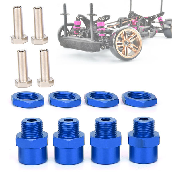 RC-bil 12mm til 17mm hjulnavkonverteringsadapter tilbehør for Sakura D4 HSP 94123 1/10 bilBlå