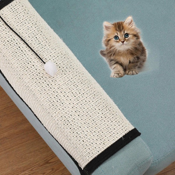 Kradsemåtte, Kattekradsemåtte, Sisal Kattekradsebræt, Sofabeskyttelse Sisal Måtte Kradse Zekai Neglemodel 2 stk-42x30cm