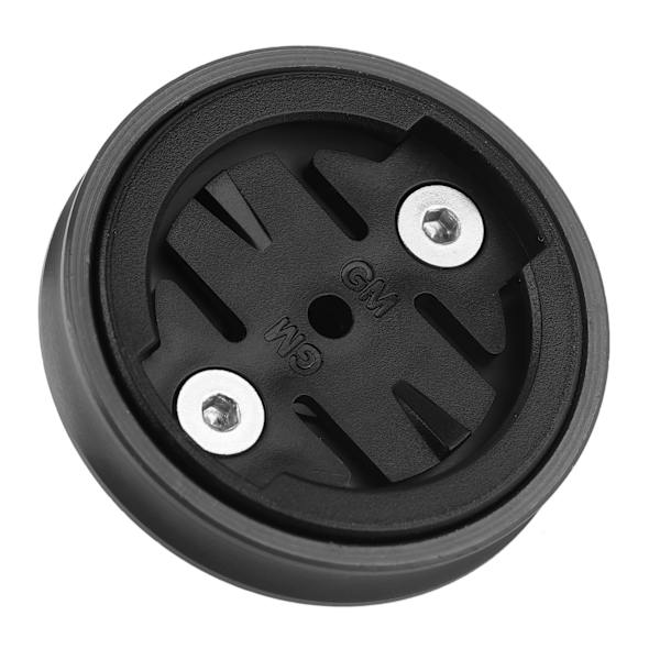 Hållbar aluminiumlegering cykel Cykel fast stam Top Cap Datorfäste för Garmin Black