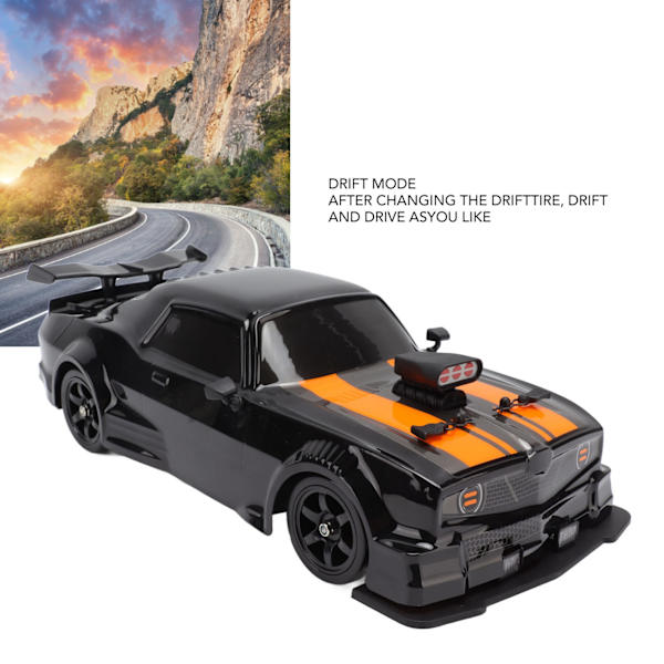 16A04 1/16 RC Drift Car Simulerad 4 Wheel Drive med LED-ljus RC Car Leksak för över 6 underhållning