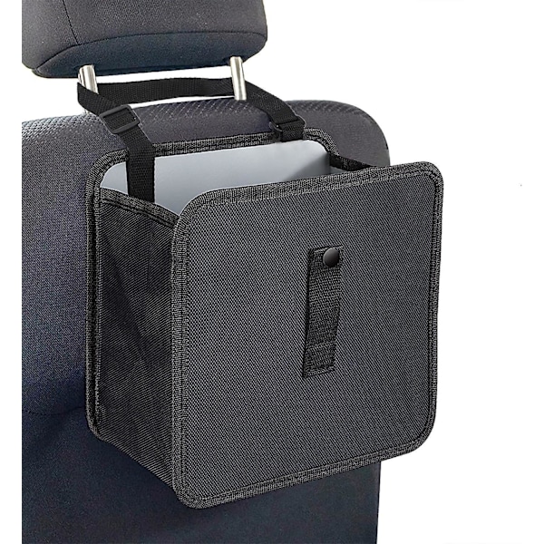 Taitettava roskakori autoon, roskakassi, vedenpitävä, vuotamaton, auton järjestäjä autoon, maasturiin, kuorma-autoon, pakettiautoon 7L (musta)