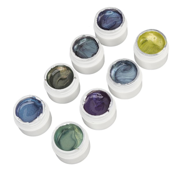 Holografisk nagellackset 8 färger glitterutjämnande textur nagelkonst gellack för salong