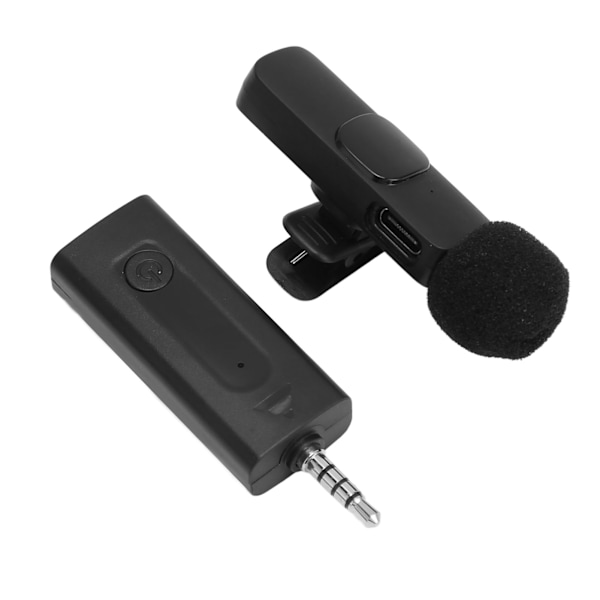 3,5 mm trådløs Lavalier reversmikrofon Intelligent støjreducerende automatisk parringsclip-on-mikrofon til live-optagelse