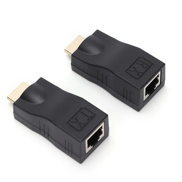 Signal Adapter Svart RJ45 till HighDefinition Multimedia Interface Överföringsförlängare