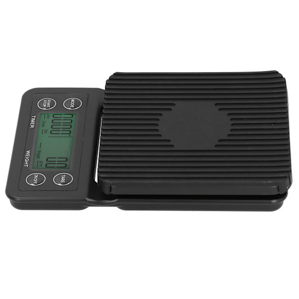 3 kg/0,1 g multifunktionel elektronisk vægt LCD digital køkken kaffevægt med timerfunktion