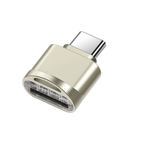USB-C TF Kortläsare, Typ C OTG TF Minneskortläsare Adapter för PC, Notebook, MacBook Air Pro, Galaxy, Huawei, Tablet (Silver)