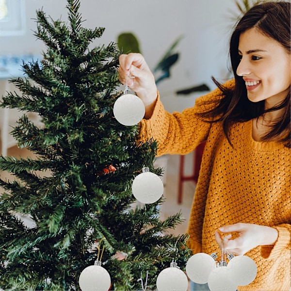 Macaron Joulupallo 6 kpl Särkymätön Joulukuusen Koriste Joulupallokoristeet Kestävät Pallot Kotiin Festivaaleille