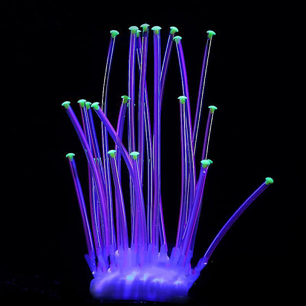 Akvarium Simulation Koraller Havpiggesvin, Silikon Fluorescerende Koralglow Ornamenter Fiskekum Landskab