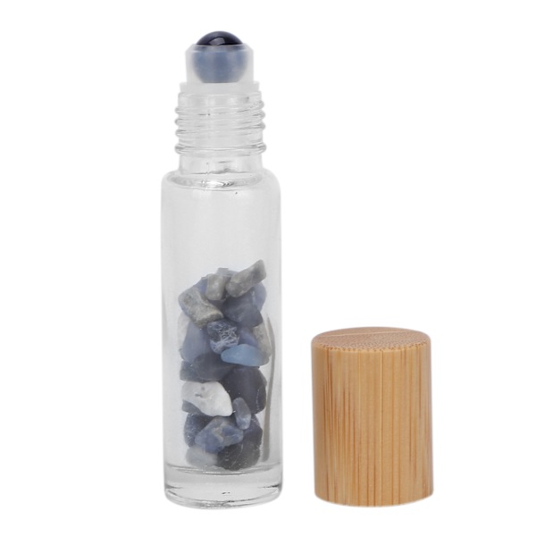 Eteriska oljeflaskor med naturstenar 10 ml parfymprov Roller Balls Eterisk oljeflaska