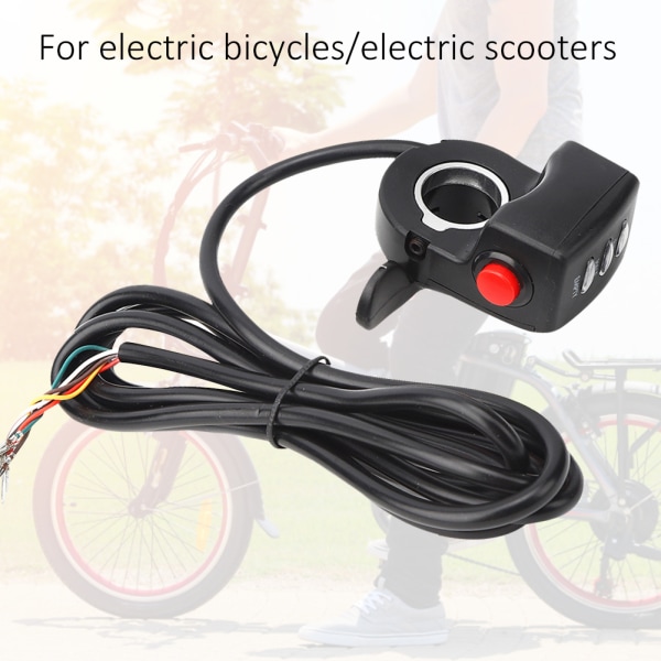Elektrisk scooter 48V syre Elektrisk mengde Display EBicycle Tommel Gasshåndtak med frontlysknapp