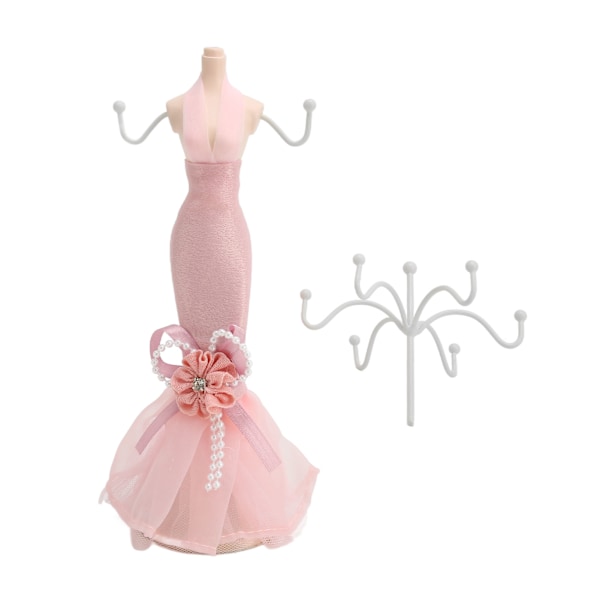 Mannequin Stand Hanging Tower Display Resin Ring Stand Model Kjole til piger Kvinder Pink