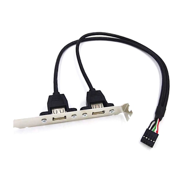 2 Usb2.0 - 9-nastainen kotelon takapaneelin PCI-ohjainkortin emolevyn jatkokaapeli
