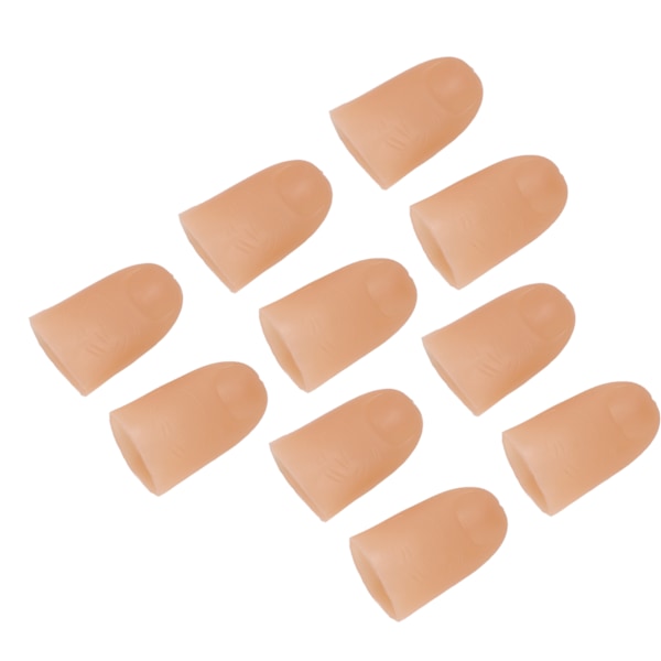 5 par finger LED-lampor för tummen, PVC, 3V, 40 mAh batteridriven, 4,5 cm, gröna