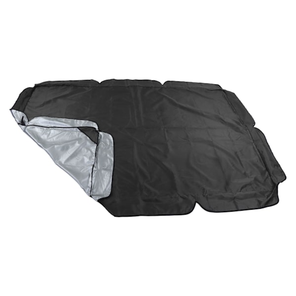 Swing Canopy 600D Silverbelagd Oxfordtyg Vattentät Swing Top Cover för Utomhus Svart