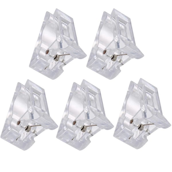 10 st Nagelklämmor för Snabb Applicering av Poly UV Builder Gel, Återanvändbara