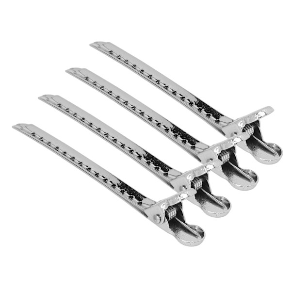 12 st Duck Billed Hårklämmor Stor öppningsvinkel Tätare Spännkraft Bekväm Praktisk Slitstark Frisyr ToolSilver