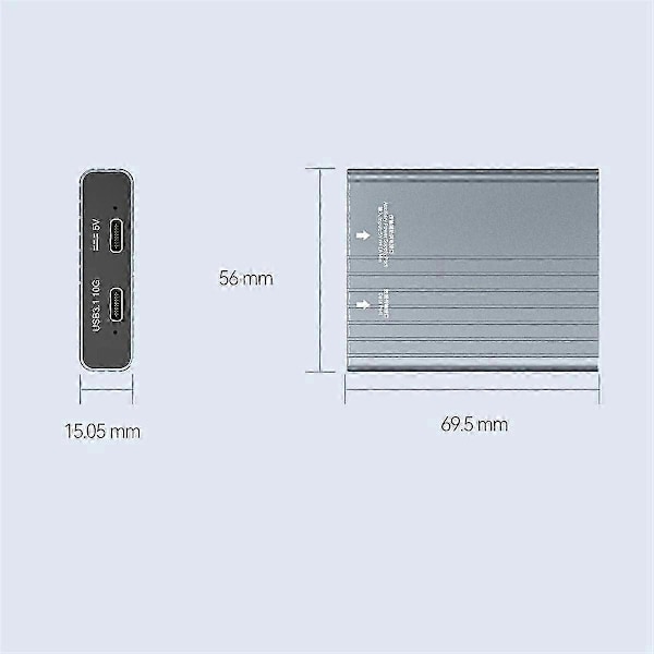 CFexpress Muistikortinlukija Tyyppi B + Tyyppi A 2-in-1 USB 3.1 Gen2 10Gbps Kortinlukija-adapteri Kaksiporttinen USB C / USB A