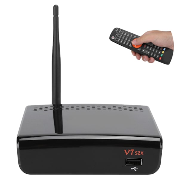 Høy kvalitet Set Top Box STB utstyr tilbehør støtte for DVBs S2/S2X 100240V(svart US)