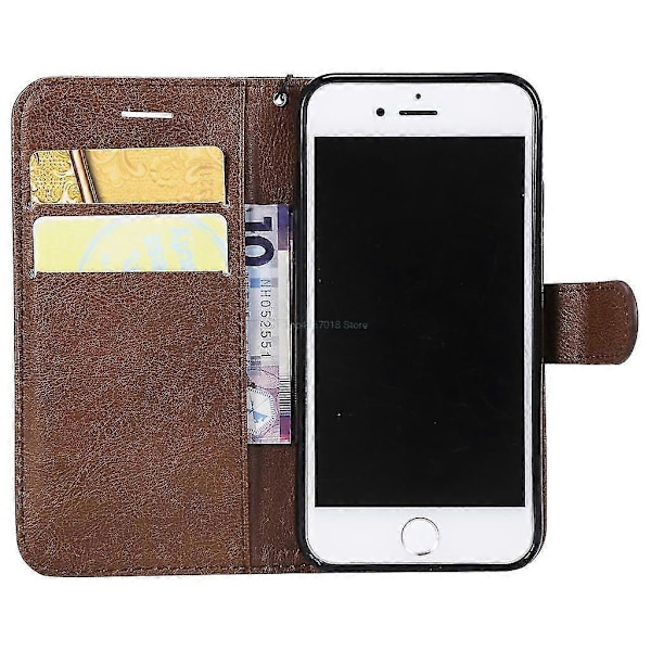 Flipfodral i läder för Apple Iphone 7 Iphone7 I Phone 7 Phone7 4.