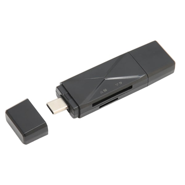 Hukommelseskortlæser Bærbar Mini 3 i 1 USB C USB 2.0 Micro USB Storage Card Reader med 3 stik