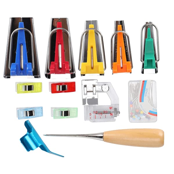 Bias Tape Maker Sæt Stof Binder Mappe Syning Syl Kit DIY Tilbehør til Quilt Binding