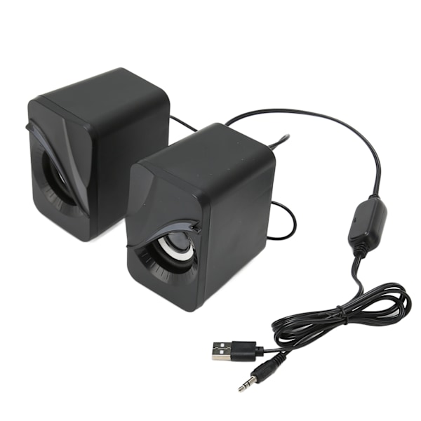 Datorhögtalare USB driven trådbunden volymkontroll Mini Desktop-högtalare med RGB-lampor för hemarbete