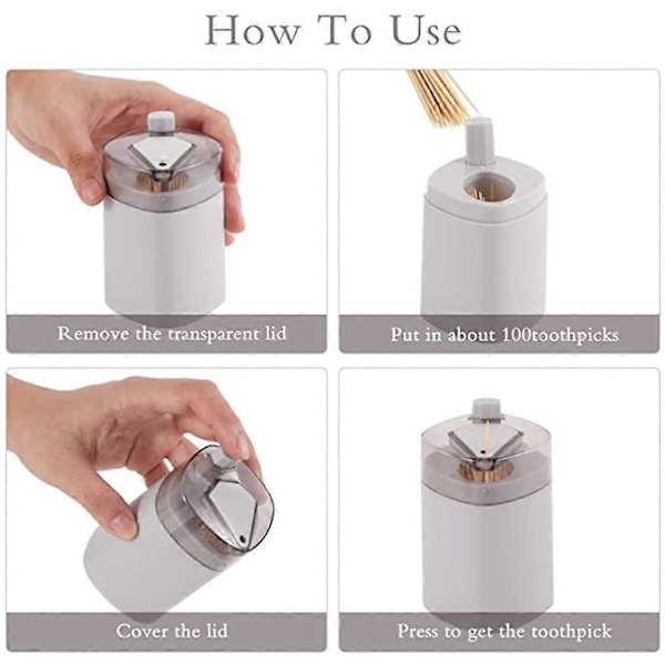 Cocktailpinde, Automatisk Tandstikholder Bærbar Pop Up Tandstikdispenser Opbevaringsboks Blå, 1 stk.