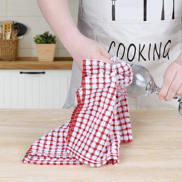 6-pack keittiöpyyhkeitä, 40 x 63,5 cm, imukykyiset puuvillaiset keittiöpyyhkeet, erittäin pehmeät astiapyyhkeet, kirkkaat ja värikkäät teepyyhkeet
