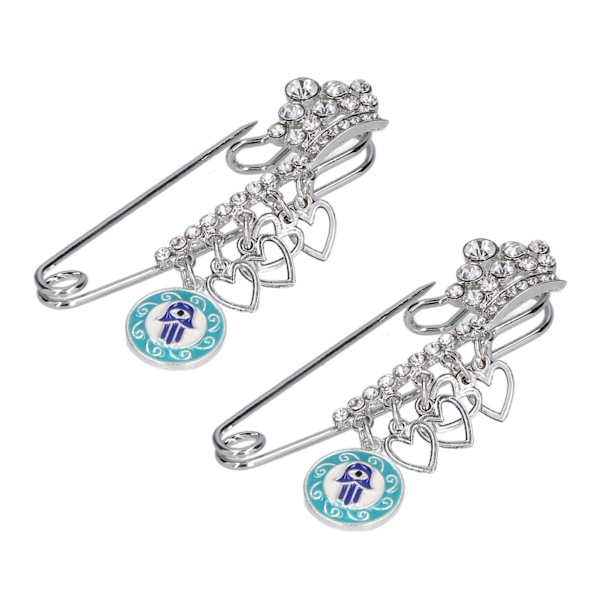2 st brosch hållbar elegant stil dekorativ attraktiv turkisk öga tillbehör för fester bröllop