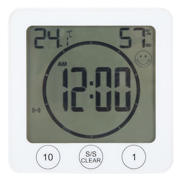 Multifunktionell inomhustermometer Hygrometer Digital klocka för hem badrum kök