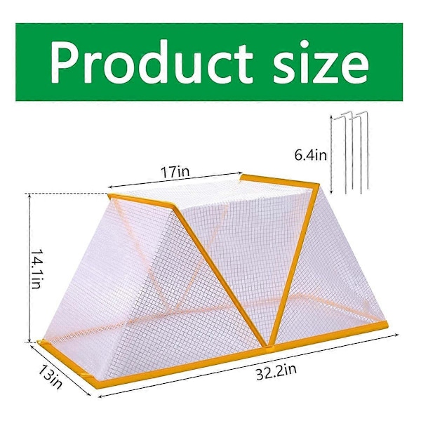 80 x 34 x 35 cm Drivhus Tunnel Plantebeskyttelse Hvid