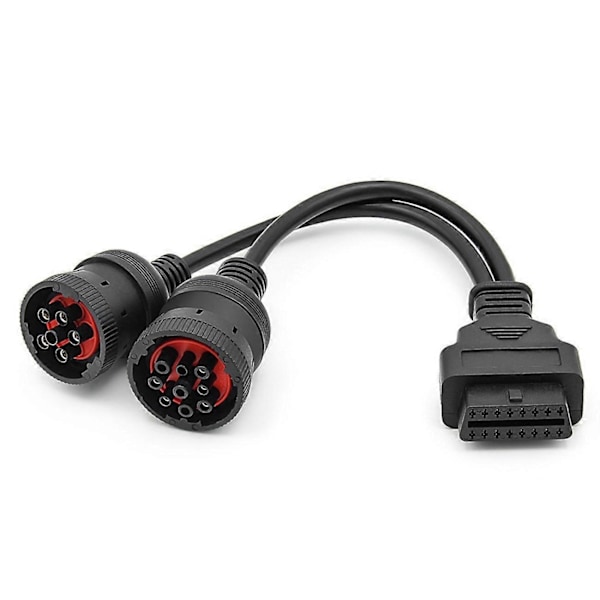Auton kuorma-auton Y-kaapeli OBD OBD2 16-nastainen naaras J1708 6-nastaiseen / J1939 9-nastaiseen