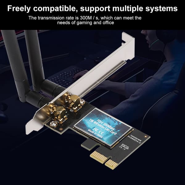 EDUP Nätverkskort Trådlöst PCI-E 300 Mbps Datortillbehör EP-9626
