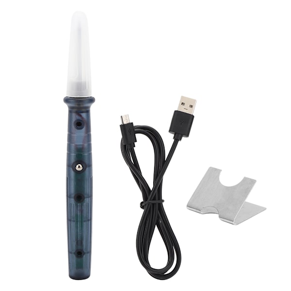 1 ST Elektrisk lödkolv USB treväxlad temperaturreglerande lödkolv för studenthem Bärbar 5V 8W