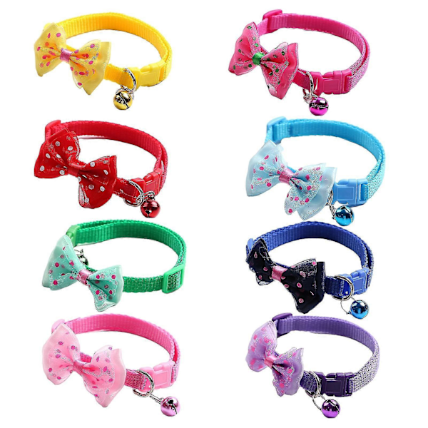 Husdjursfluga Halsband Kattklocka Halsband Koreansk Husdjurshalsband Kattfluga Hårband Halsband, Lämplig För Katter Och -GSL mörkblå