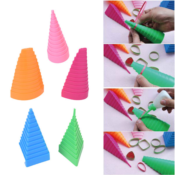 5PCS Pappers Quilling Border Buddy Bobbin Tower DIY Handgjord Pappershantverksverktyg