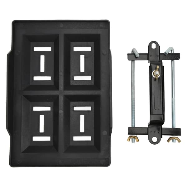Batterifestebrakettsett med nedsenkede spor, solid konstruksjon for 27 30 31-seriens batterier