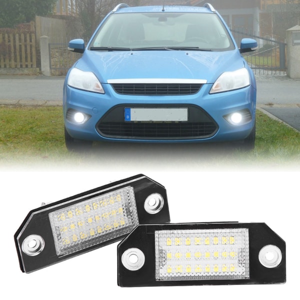 2 st 24 LED-lampor för registreringsskylt för Ford C MAX Focus MK2