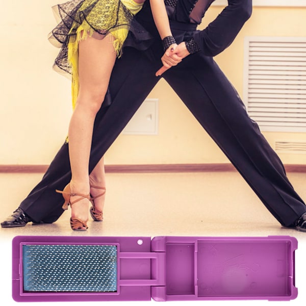 Ballroom-tanssikengän harja latinalaista salsaa ja tangoa varten, kannettava (violetti)